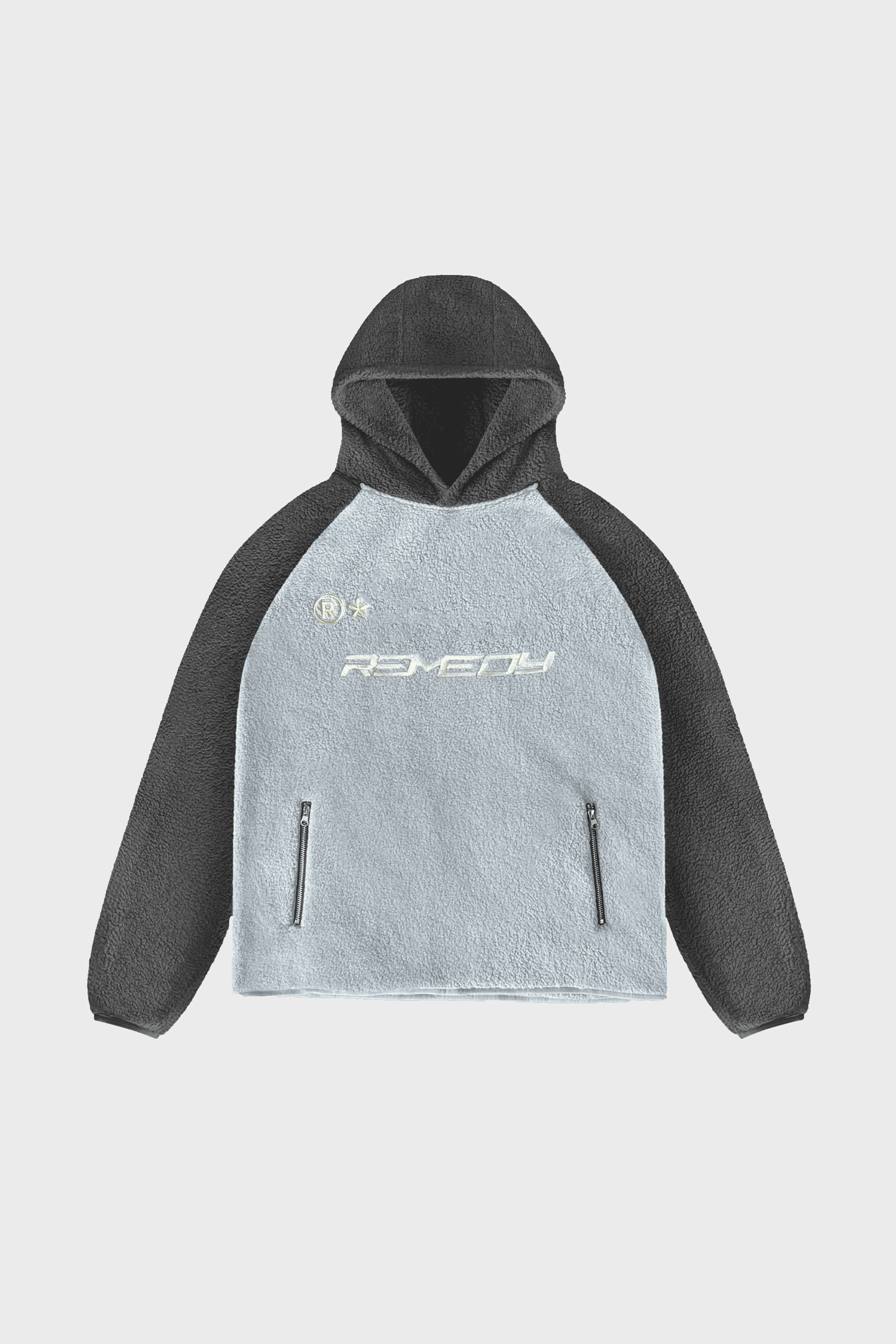 Grey 2 Tone Remedy Sherpa Hoodie
