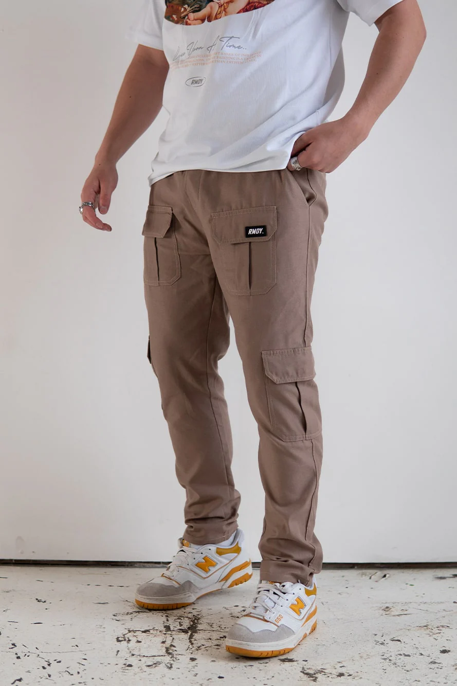 Straight Leg Tan RMDY. Cargo Bottoms